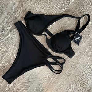 Black one shoulder bikini size L